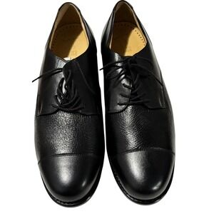 Tauer & Johnson Wellington Black Dress Shoes Size 12D Shoe Horn Dust Covers New